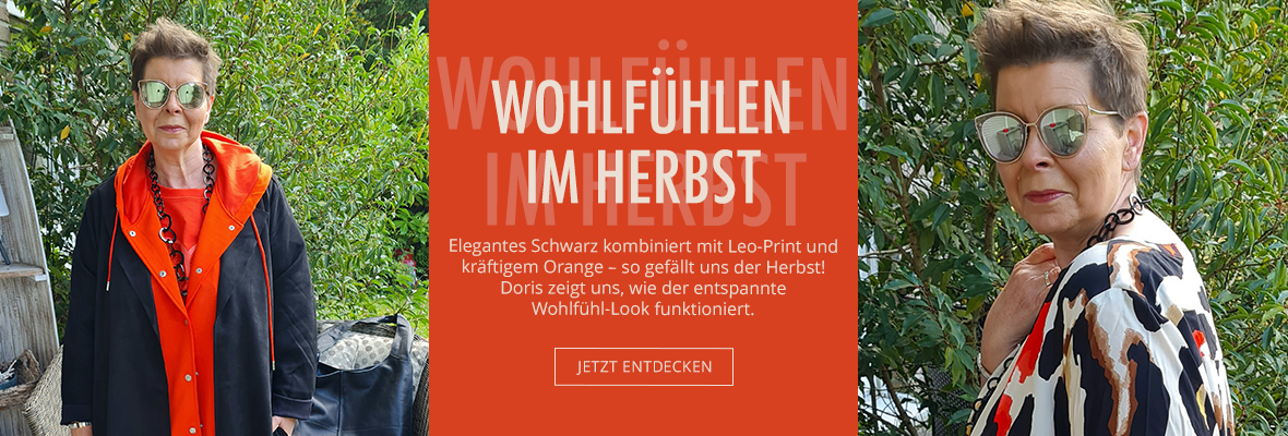 Schwarz, Leo-Print und kräftiges Orange für den Herbst