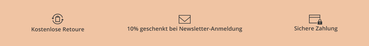 kostenlose Retoure, sichere Zahlung