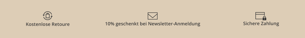 kostenlose Retoure, sichere Zahlung