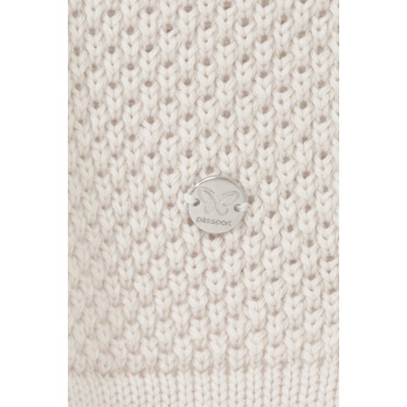 Strickjacke mit strukturiertem Stoff /