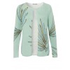 Baumwoll-Strickjacke mit Blumen-Motiv /