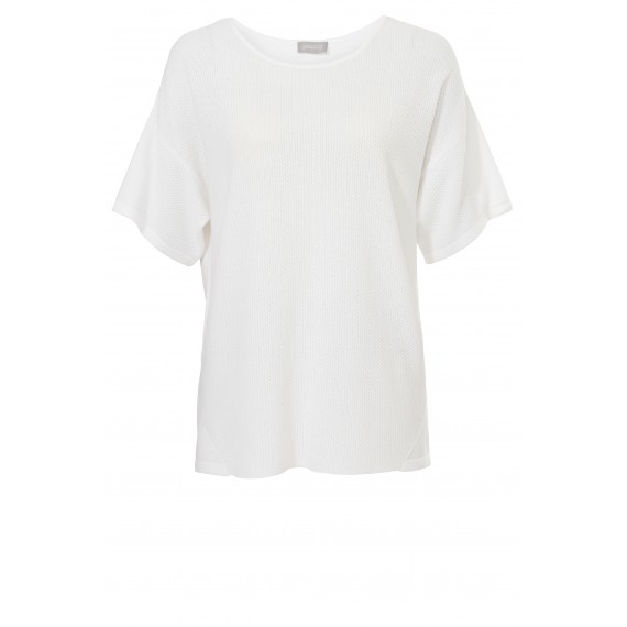 Einfarbiger Kurzarm-Pullover /