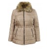 Steppjacke mit abnehmbarem Kunstpelz /