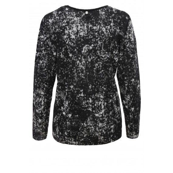 Rundhals-Pullover mit Jacquard-Muster /