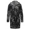 Lange Strickjacke mit Jacquard-Muster /