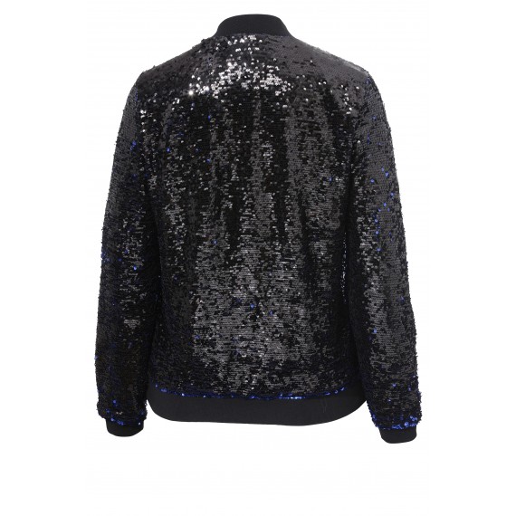 Funkelnde Blouson-Jacke mit Wendepailletten /