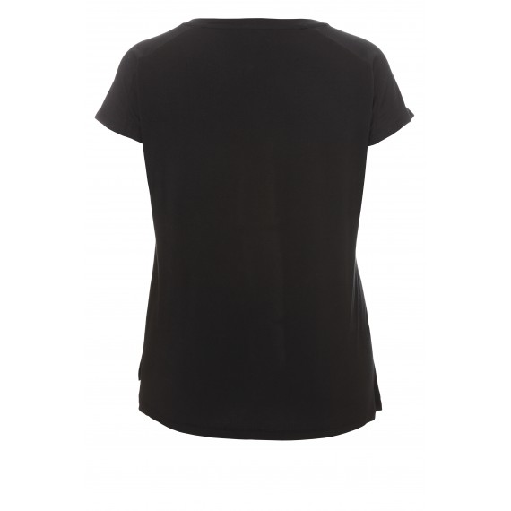 Fließendes T-Shirt mit Brusttasche /