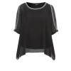 2-in-1-Shirt mit Pailletten und Perlen /