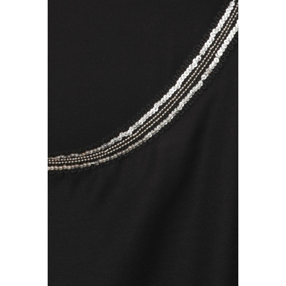 2-in-1-Shirt mit Pailletten und Perlen /