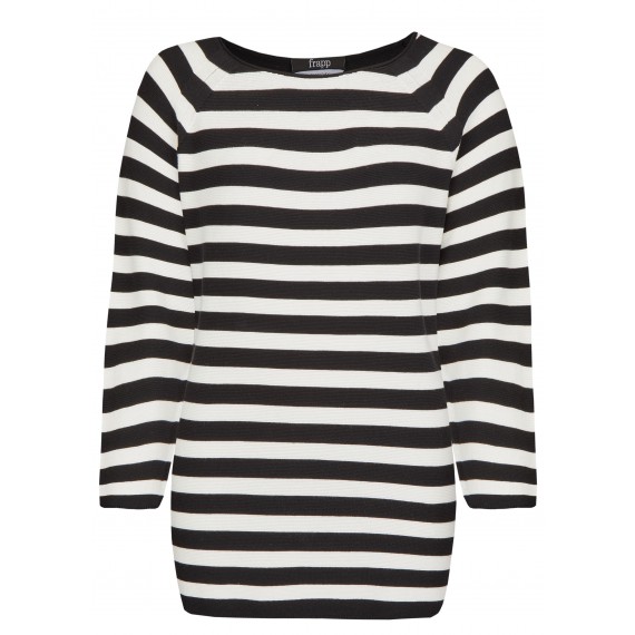 Moderner Pullover mit Streifen /