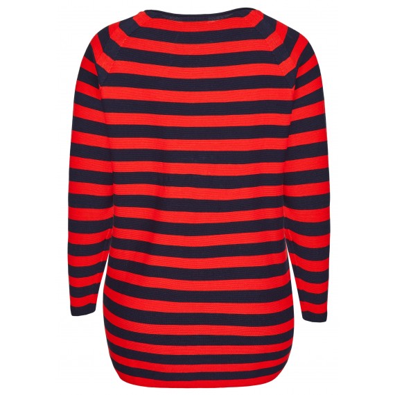 Moderner Pullover mit Streifen /