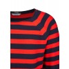 Moderner Pullover mit Streifen /