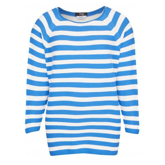 Moderner Pullover mit Streifen /