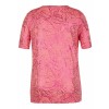 Schimmerndes T-Shirt mit floralem Foliendruck /