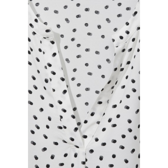 Bedruckte Bluse mit Stehkragen /