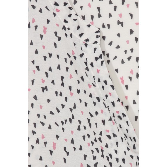 Luftige V-Bluse mit Tupfenmuster /