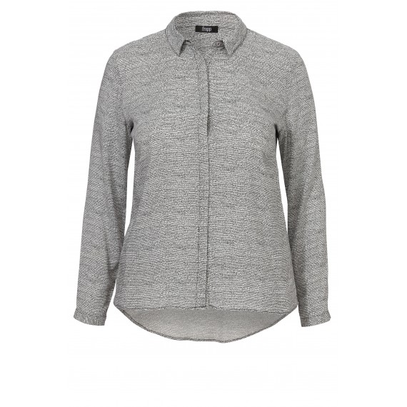 Hemdkragen-Bluse mit Grafik-Muster /