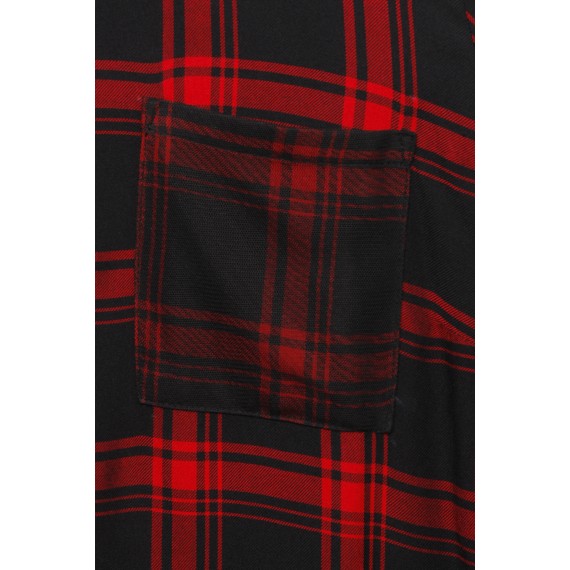 Luftiges Blusen-Kleid mit Karo-Muster /