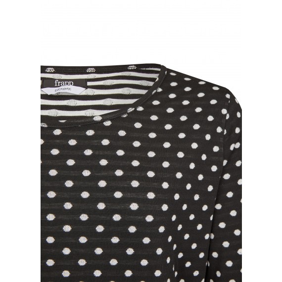 Raffiniertes Wende-Shirt mit Jacquard-Muster /