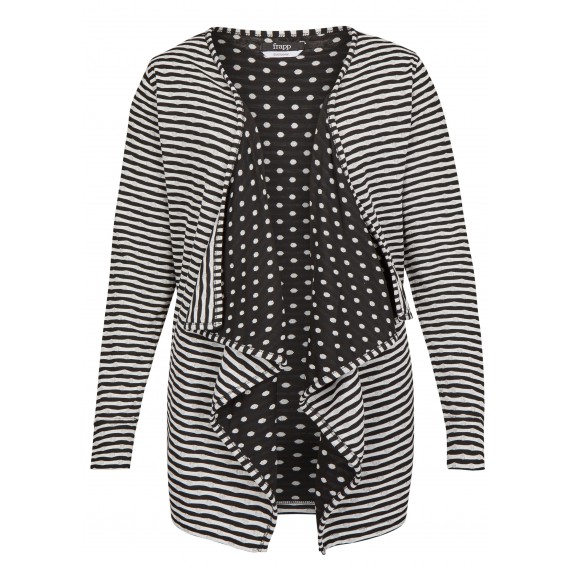 Modische Wende-Strickjacke mit Allover-Muster /