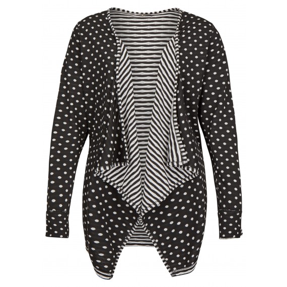 Modische Wende-Strickjacke mit Allover-Muster /