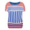 Auffälliges T-Shirt mit Materialmix /