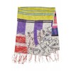 Eleganter Schal mit Mustermix und Fransen /