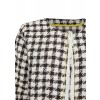 Extravagante Jacke mit kariertem Bouclé-Strick /