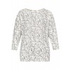 Luftige Bluse mit abstrahierten Gesichtern /