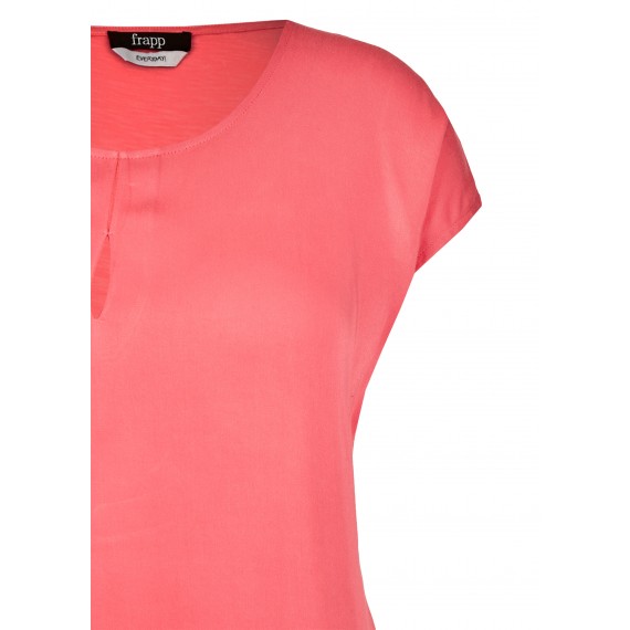 Dezente Bluse mit Materialmix /
