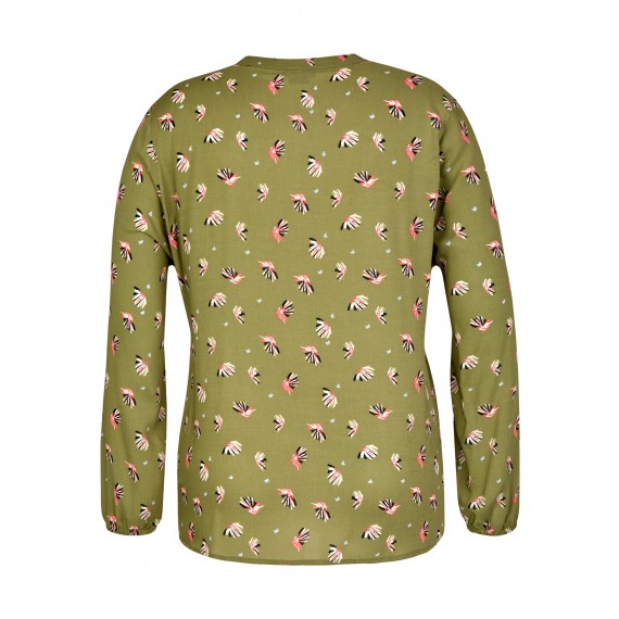 Verspielte Bluse mit Allover-Print /