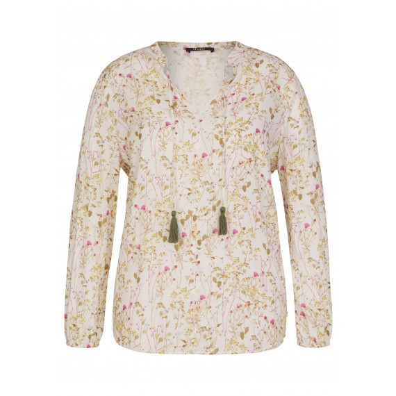 Zarte Bluse mit Blumen-Print /