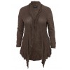 Strickjacke mit Schalkragen in Crash-Optik /
