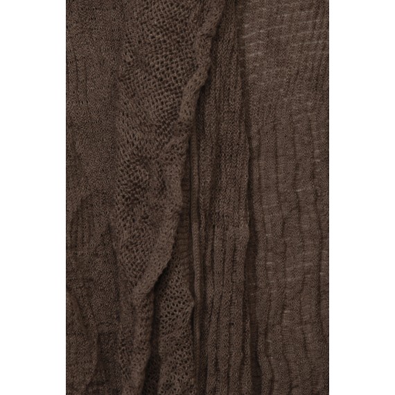 Strickjacke mit Schalkragen in Crash-Optik /