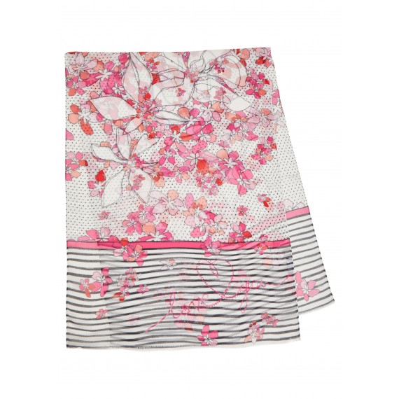 Femininer Schal mit Muster-Mix /
