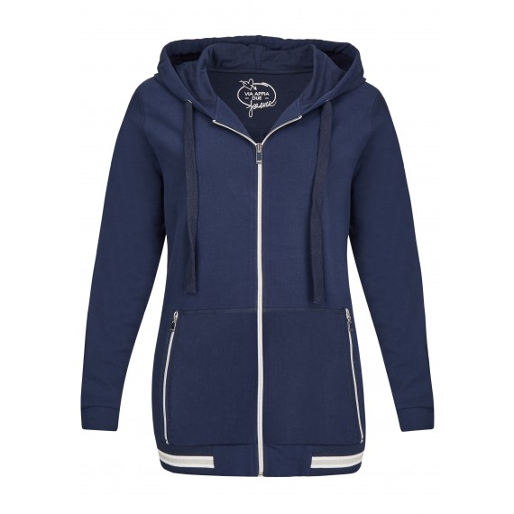Stylische Sweat-Jacke mit Kapuze /