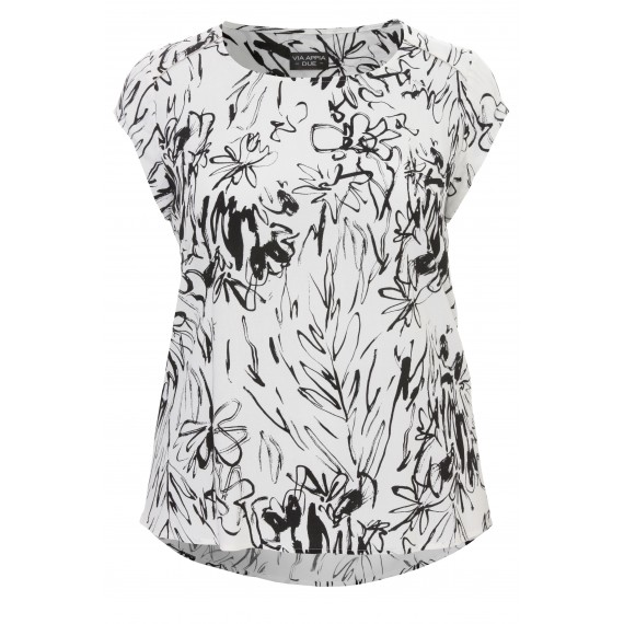 Luftiges Blusen-Shirt mit floralem Muster /