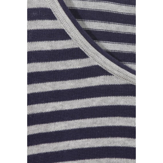 Ringel-Pullover mit U-Boot-Ausschnitt /