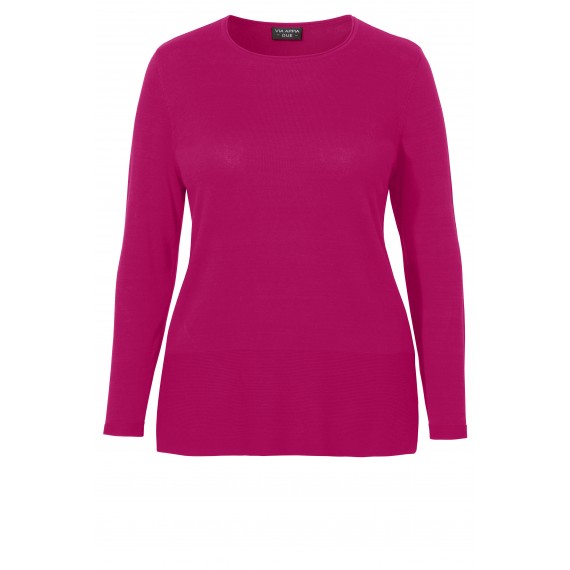 Femininer Pullover mit Struktur-Mix /