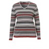 Fröhlicher Pullover mit Ringel-Muster /