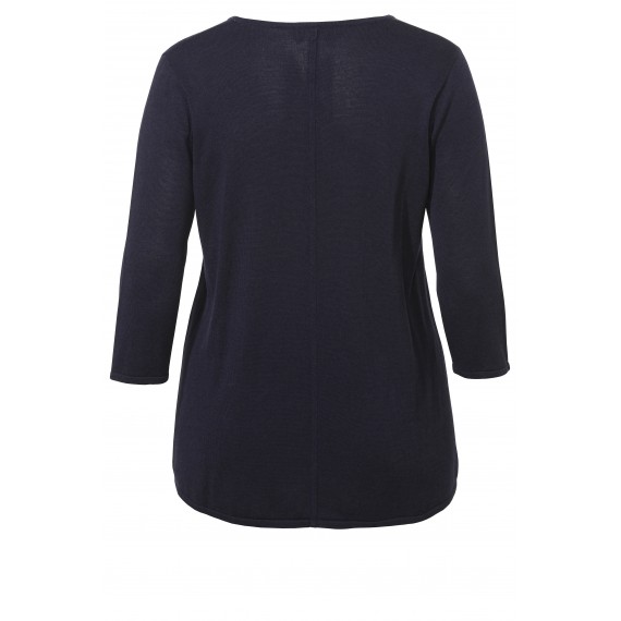 Edler Pullover mit Struktur-Einsatz /