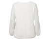 Romantische Bluse mit Stoffblüten /