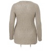 Offene Bouclé-Strickjacke mit Fransen /