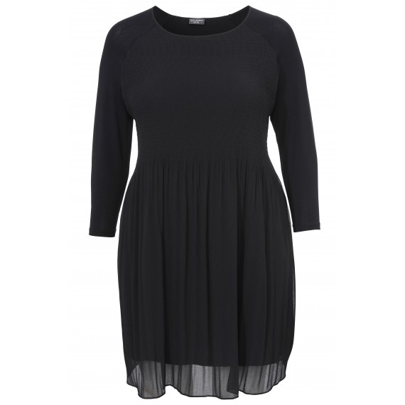Zeitloses Plissee-Kleid mit 3/4-Ärmeln /