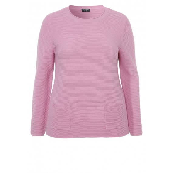 Süßer Pullover mit Strukturstreifen /