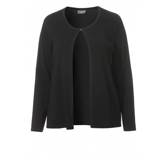 Edle Strick-Jacke mit Ziersteinchen /