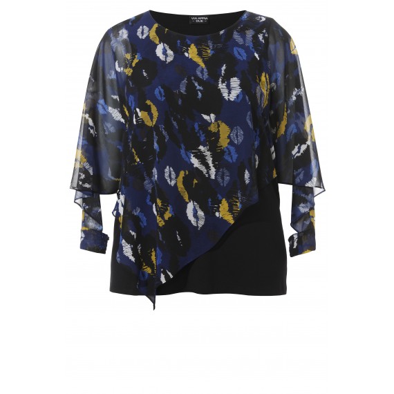 Modische Bluse im Poncho-Look /