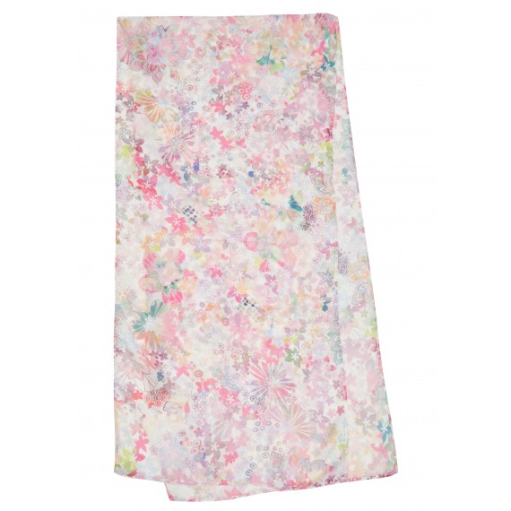 Zarter Schal mit floralem Print /