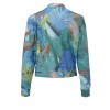 Seidige Jacke mit Dschungelmotiv /