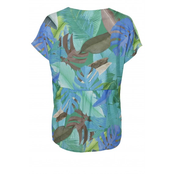 Luftiges Blusen-Shirt mit Dschungelmotiv /